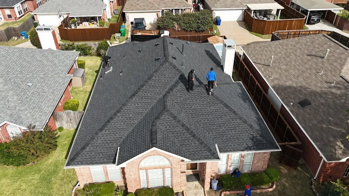 Slate & Tile Roof Repair work in progress on a Gridley property